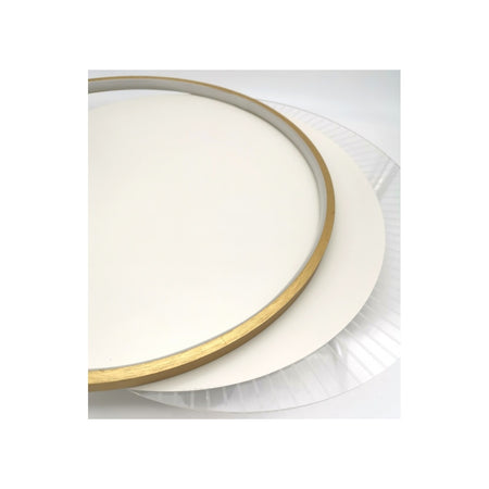 Plafoniera Led 30 W Cerchio Oro Lampadario Da Soffitto Tondo Luce Naturale 70715