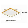 Plafoniera Led 30 W Quadrata Oro Moderno Lampadario Soffitto Luce Naturale 71033