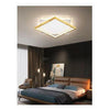 Plafoniera Led 30 W Quadrata Oro Moderno Lampadario Soffitto Luce Naturale 71033