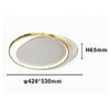 Plafoniera Led 30watt Cerchio Oro Lampadario Da Soffitto Tondo Luce Fredda 70722