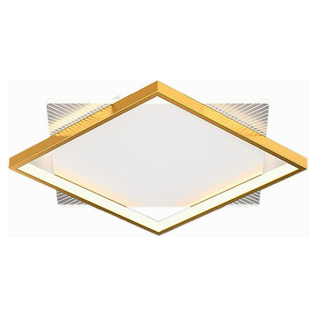 Plafoniera Led 30watt Quadrata Oro Moderno Lampadario Soffitto Luce Fredda 71040