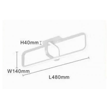 Plafoniera Led 32 W Rettangolare Bianco Design Moderno Lampadario Soffitto 50217