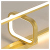Plafoniera Led 32 W Rettangolare Oro Design Moderno Lampadario A Soffitto 50224