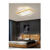 Plafoniera Led 32 Watt Rettangolare Oro Lampadario Da Soffitto Luce Fredda 71064