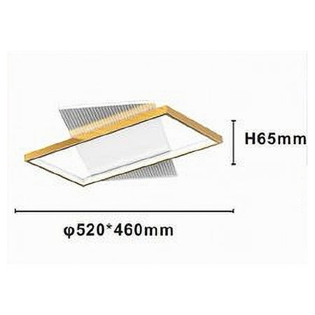 Plafoniera Led 32 Watt Rettangolare Oro Lampadario Da Soffitto Luce Fredda 71064