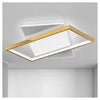 Plafoniera Led 32 Watt Rettangolare Oro Lampadario Da Soffitto Luce Fredda 71064