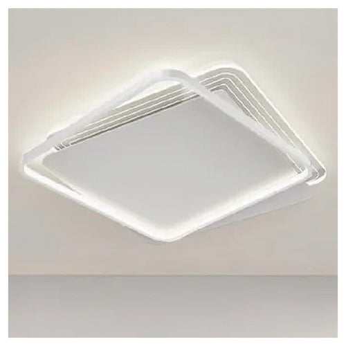 Plafoniera Led 35w Quadrata Bianco Lampadario Soffitto Moderno Luce Naturale 70692