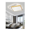 Plafoniera Led 35w Quadrata Oro Lampadario Da Soffitto Moderno Luce Fredda 70746