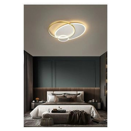 Plafoniera Led 42 W Cerchio Oro Bianco Moderno Soffitto Tonda Luce Fredda 71561