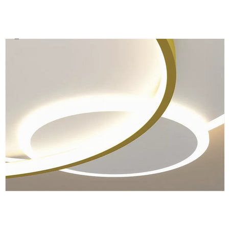 Plafoniera Led 42 W Cerchio Oro Bianco Moderno Soffitto Tonda Luce Fredda 71561