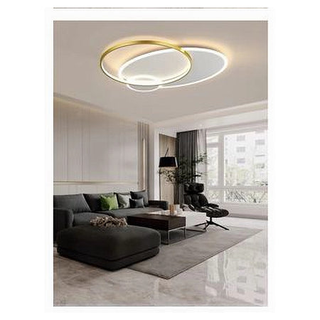 Plafoniera Led 42 W Cerchio Oro Bianco Moderno Soffitto Tonda Luce Fredda 71561
