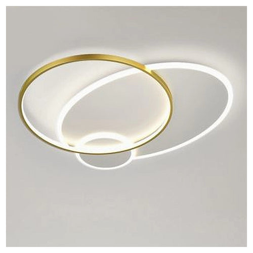 Plafoniera Led 42w Cerchio Oro Bianco Moderno Soffitto Tonda Luce Naturale 71554