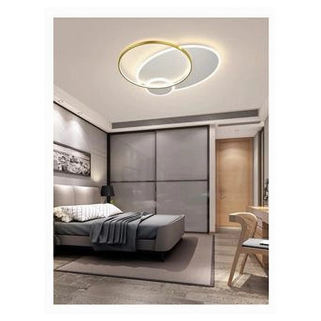 Plafoniera Led 42w Cerchio Oro Bianco Moderno Soffitto Tonda Luce Naturale 71554