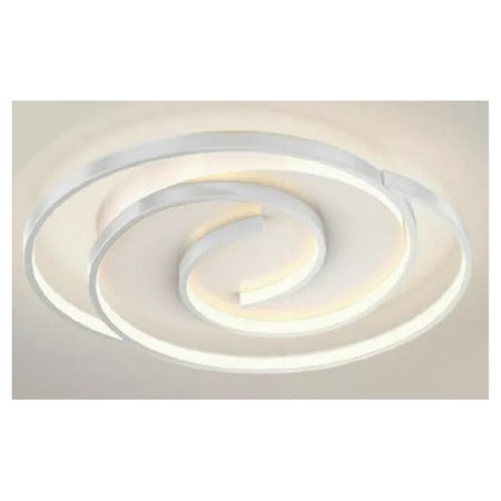 Plafoniera Led 45w Cerchio Spirale Vortice Bianco Lampadario Soffitto Luce 4000k 70593