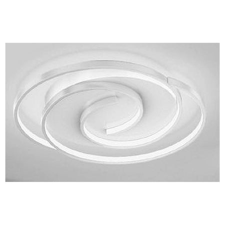 Plafoniera Led 45w Cerchio Spirale Vortice Bianco Lampadario Soffitto Luce 6500k 70609