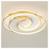 Plafoniera Led 45w Cerchio Spirale Vortice Oro Lampadario Soffitto Luce 4000k 70630