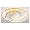 Plafoniera Led 45w Cerchio Spirale Vortice Oro Lampadario Soffitto Luce 4000k 70630