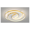 Plafoniera Led 45w Cerchio Spirale Vortice Oro Lampadario Soffitto Luce 4000k 70630