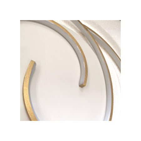 Plafoniera Led 45w Cerchio Spirale Vortice Oro Lampadario Soffitto Luce 4000k 70630