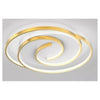 Plafoniera Led 45w Cerchio Spirale Vortice Oro Lampadario Soffitto Luce 6500k 70647