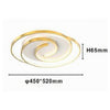 Plafoniera Led 45w Cerchio Spirale Vortice Oro Lampadario Soffitto Luce 6500k 70647