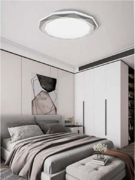 Plafoniera-Led-46w-Dimmerabile-Con-Superfice-Sfaccettata-Luce-6500k-4000k