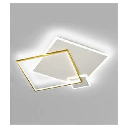 Plafoniera Led 46watt Quadrato Oro Moderno Lampadario Soffitto Luce Bianco 71486
