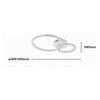 Plafoniera Led 48 W 2 Cerchi Effetto Cristallo Telecomando Moderno Bianco 31777