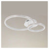 Plafoniera Led 48 W 2 Cerchi Effetto Cristallo Telecomando Moderno Bianco 31777
