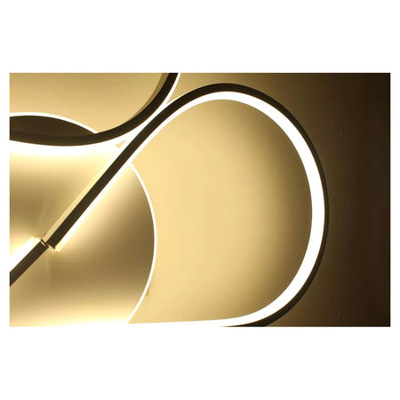 Plafoniera Led 48 W Ondulato Bianco Lampadario Onde Moderno Luce Naturale 70913
