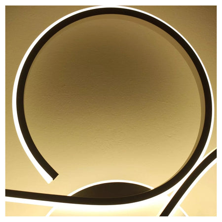 Plafoniera Led 48 W Ondulato Bianco Lampadario Onde Moderno Luce Naturale 70913