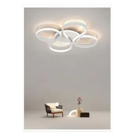 Plafoniera Led 48 W Ondulato Bianco Lampadario Onde Moderno Luce Naturale 70913