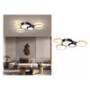 Plafoniera Led 48w 5 Cerchi Oro Nero Lampada Da Soffitto Moderno Luce 4000k 70999