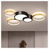 Plafoniera Led 48w 5 Cerchi Oro Nero Lampada Da Soffitto Moderno Luce 4000k 70999