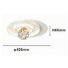 Plafoniera Led 48w Cerchio Spirale Bianco Sfera Lampadario Tondo Luce Fredda 70760