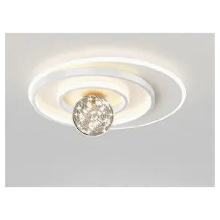 Plafoniera Led 48w Cerchio Spirale Bianco Sfera Lampadario Tondo Luce Naturale 70753