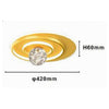 Plafoniera Led 48w Cerchio Spirale Oro Sfera Lampadario Tondo Luce Naturale 70777