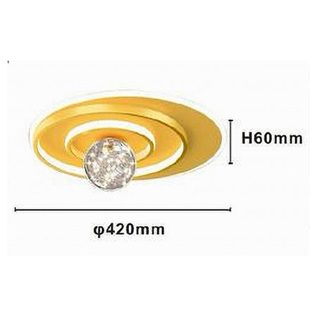 Plafoniera Led 48w Cerchio Spirale Oro Sfera Lampadario Tondo Luce Naturale 70777