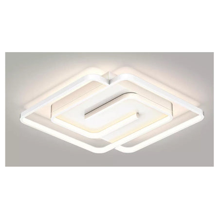 Plafoniera Led 48w Quadrata Spirale Vortice Bianco Lampadario Soffitto Luce 4000k 70616