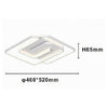 Plafoniera Led 48w Quadrata Spirale Vortice Bianco Lampadario Soffitto Luce 6500k 70623