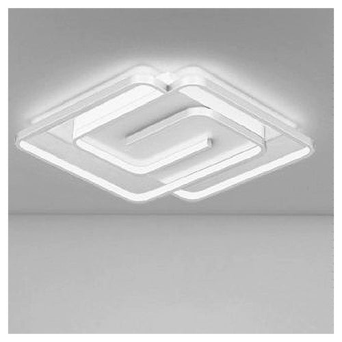 Plafoniera Led 48w Quadrata Spirale Vortice Bianco Lampadario Soffitto Luce 6500k 70623