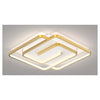 Plafoniera Led 48w Quadrata Spirale Vortice Oro Lampadario Soffitto Luce 4000k 70654