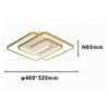 Plafoniera Led 48w Quadrata Spirale Vortice Oro Lampadario Soffitto Luce 6500k 70661