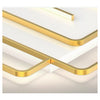 Plafoniera Led 48w Quadrata Spirale Vortice Oro Lampadario Soffitto Luce 6500k 70661