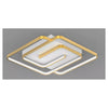 Plafoniera Led 48w Quadrata Spirale Vortice Oro Lampadario Soffitto Luce 6500k 70661