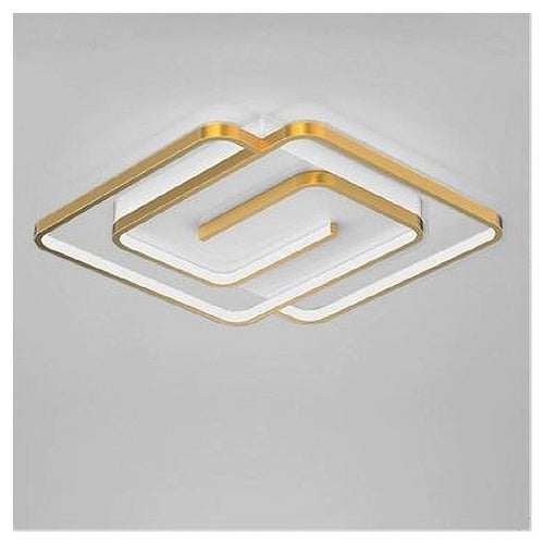 Plafoniera Led 48w Quadrata Spirale Vortice Oro Lampadario Soffitto Luce 6500k 70661