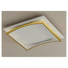 Plafoniera Led 48w Quadrato Bianco Oro Design Moderno Soffitto Luce Fredda 71523