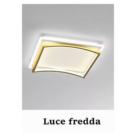 Plafoniera Led 48w Quadrato Bianco Oro Design Moderno Soffitto Luce Fredda 71523
