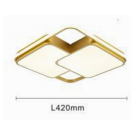 Plafoniera Led 48watt Quadrato Oro Moderno Lampadario Soffitto Luce Fredda 71462