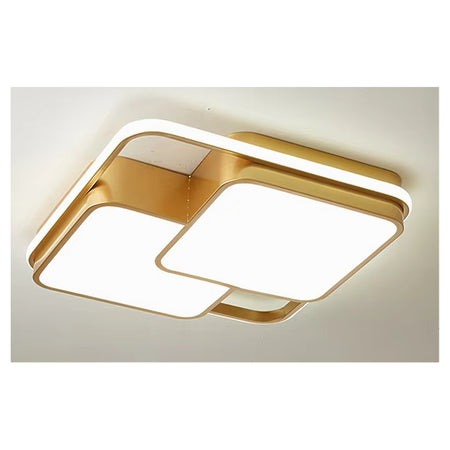 Plafoniera Led 48watt Quadrato Oro Moderno Lampadario Soffitto Luce Fredda 71462